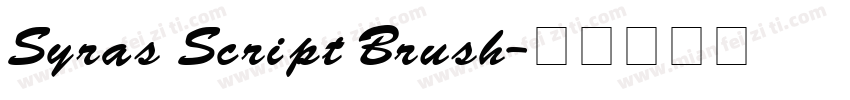 Syras Script Brush字体转换